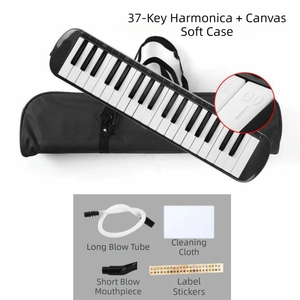 Musical Instrument Melodica - 37 toetsen Melodica-instrument Zacht omwikkeld draagbaar