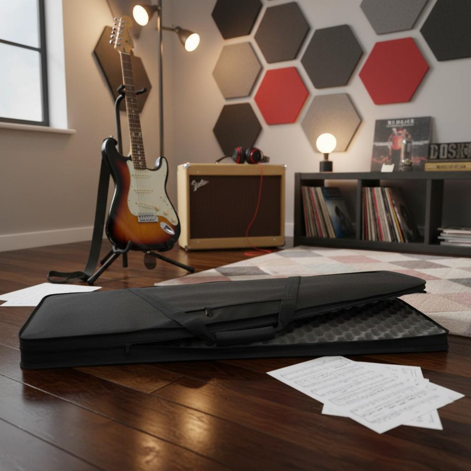 Musical Instrument Accessories - Lichtgewicht gitaarkoffer van schuim, waterdichte rechthoekige