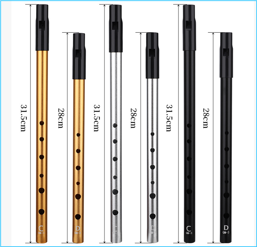 Tin Whistle Flute - Authentieke Ierse fluit C/D-toonsoort Tin Penny