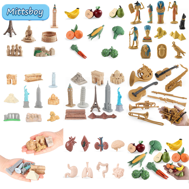 Musical Instrument Qin - Montessori Math Speelgoed Simulatie Gebouw Model