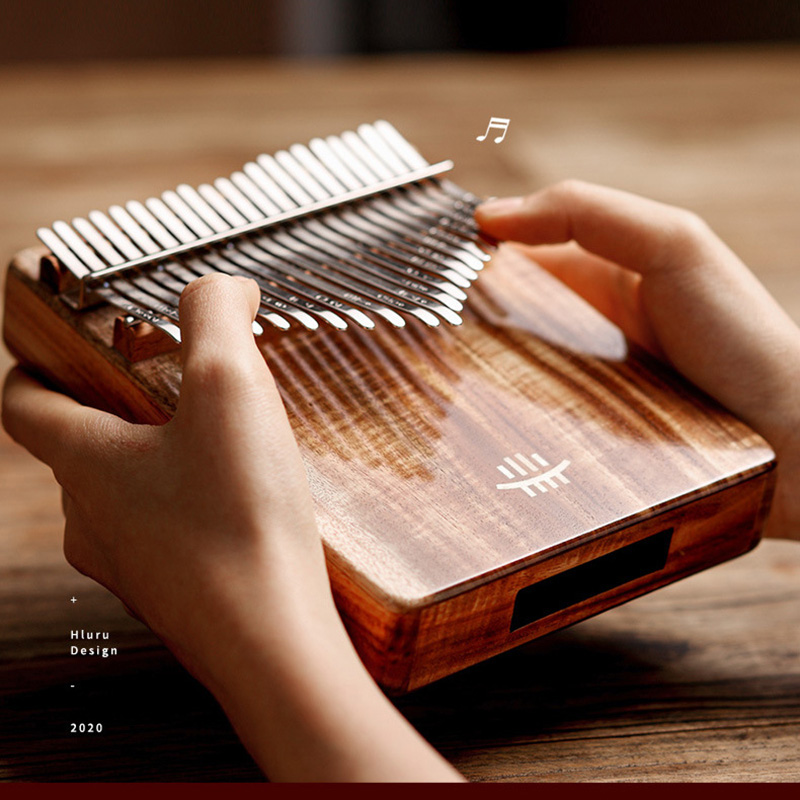 Musical Instrument Qin - Hluru Kalimba 17 Toetsen Met Gat