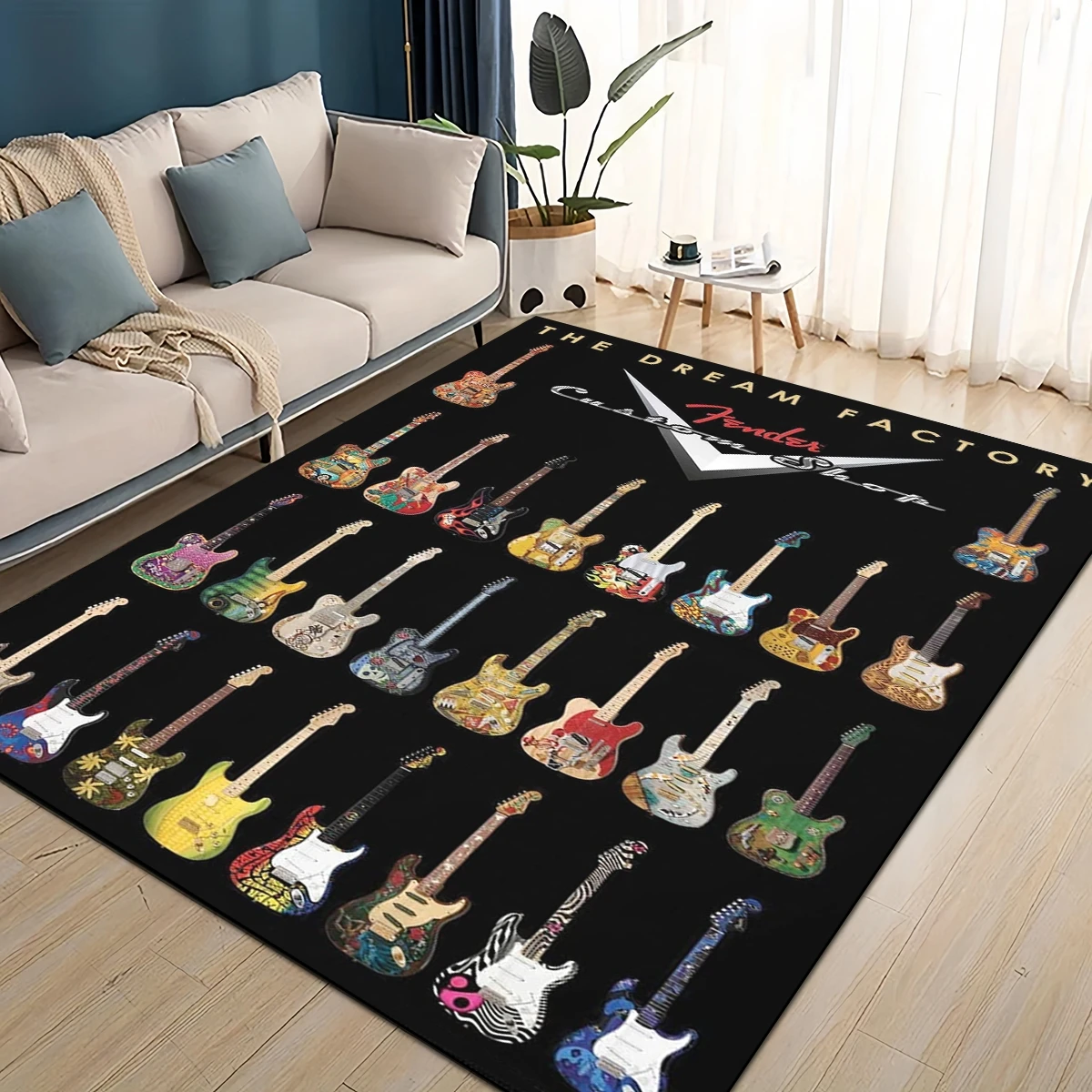 Musical Instruments Online - 3D Retro Fender logo Gitaarinstrumenten Muziek