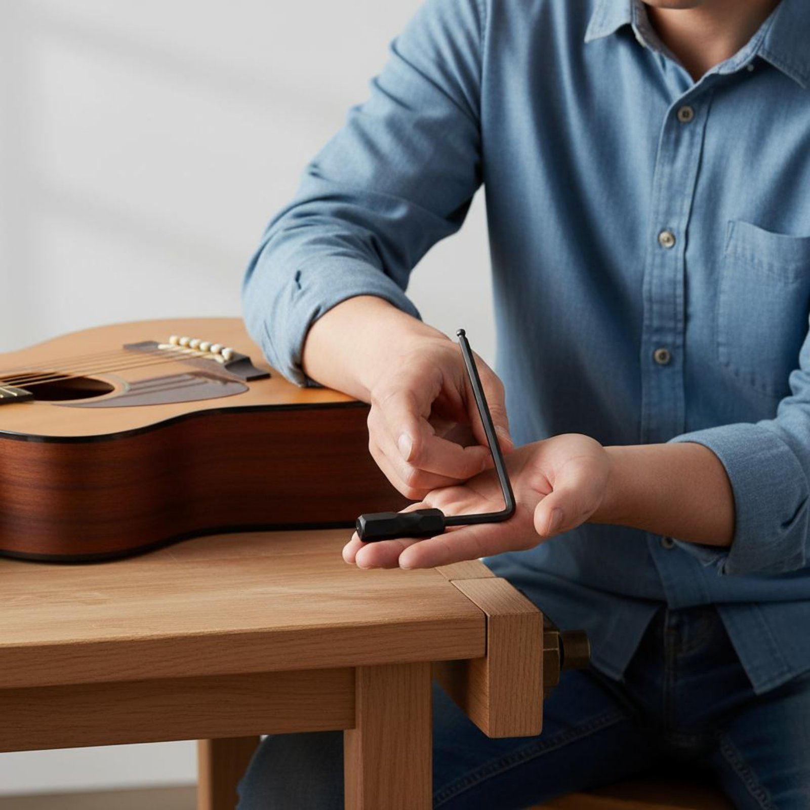 Musical Instrument Long - Gitaarsteunstangmoersleutel Duurzame stalen gitaarsteunstangafstelsleutel Accessoire voor