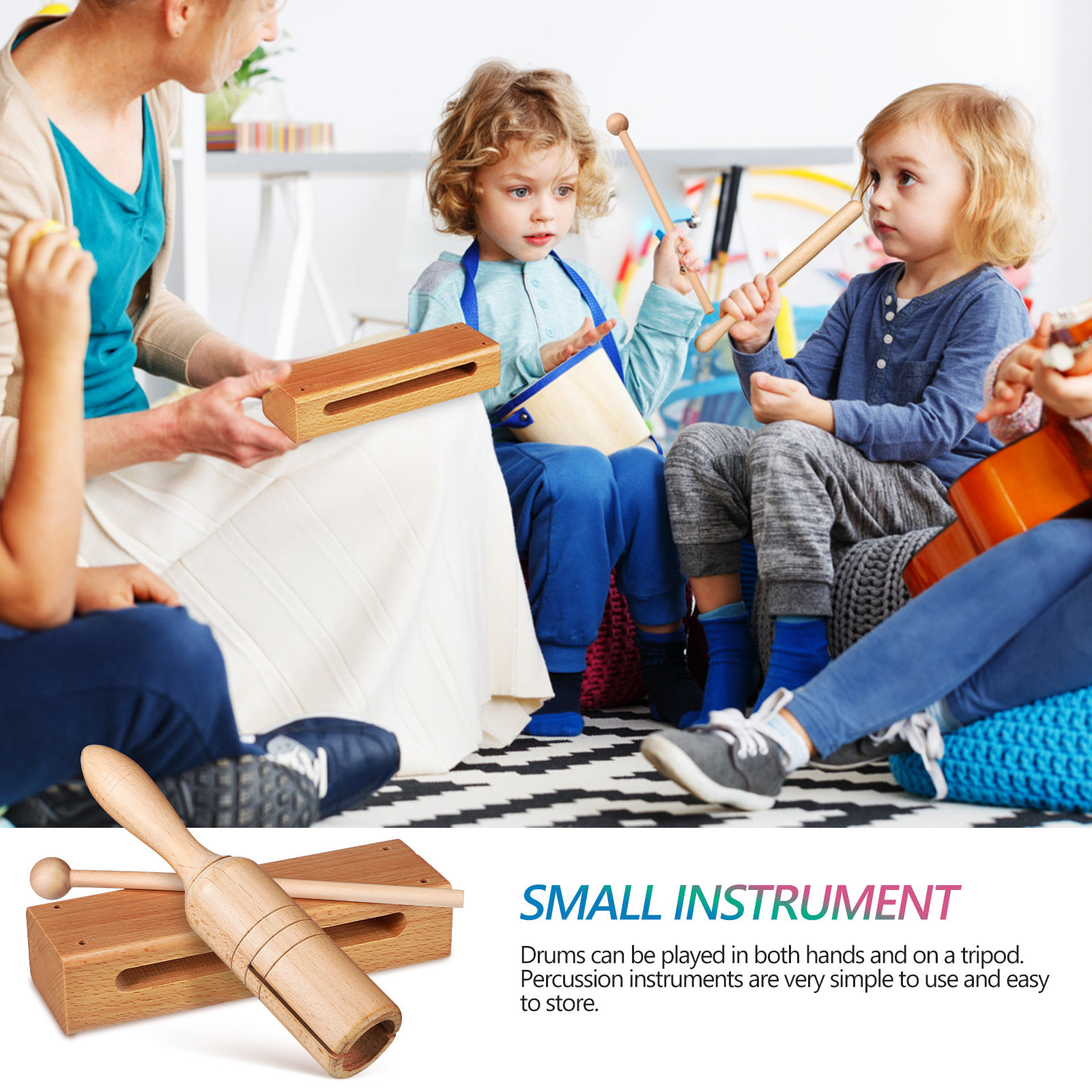 2 sets enkelvoudige houten blo - Musical Instrument Chimes recensie en prijs