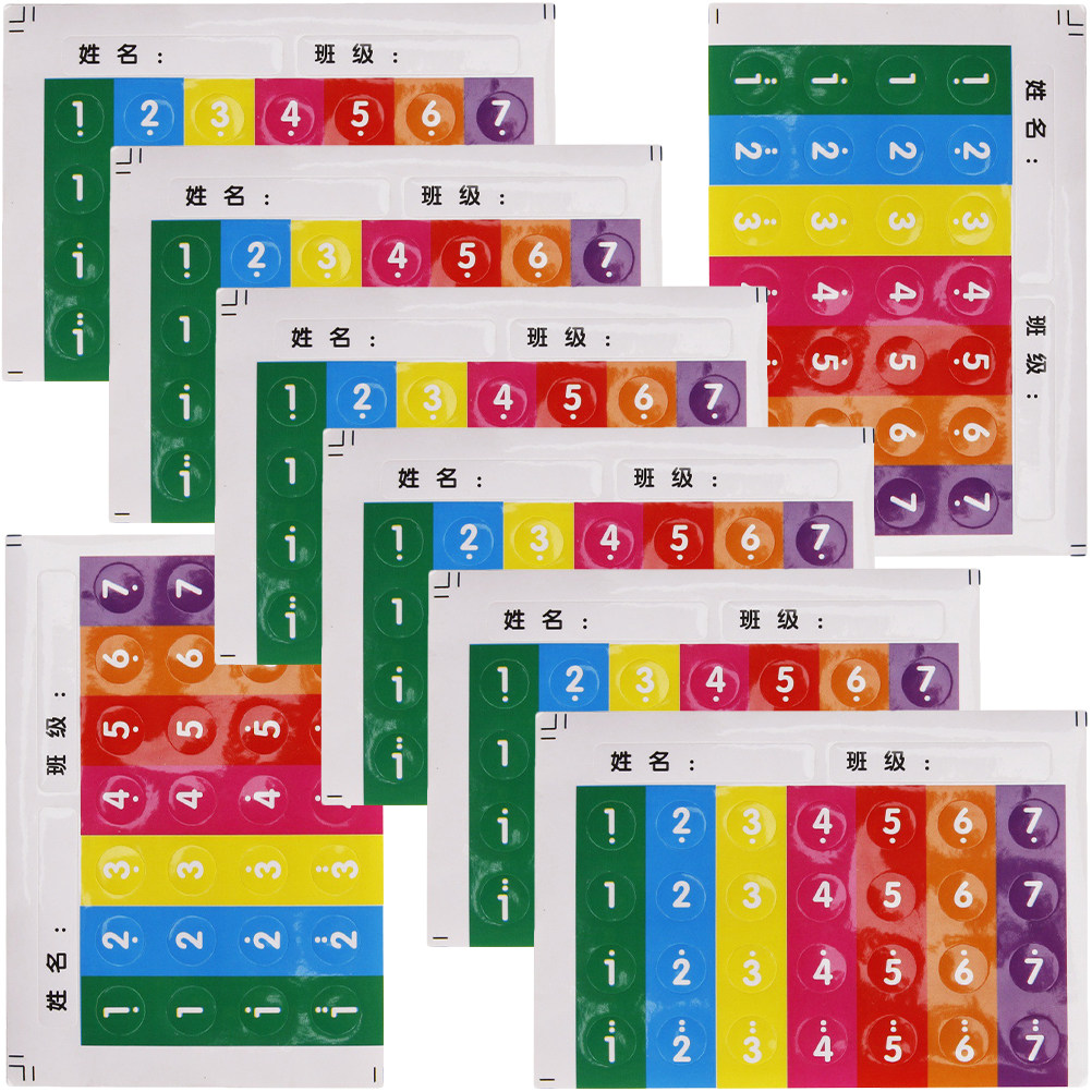 8 stuks panfluit notenstickers - Musical Instrument Easy To Learn recensie en prijs