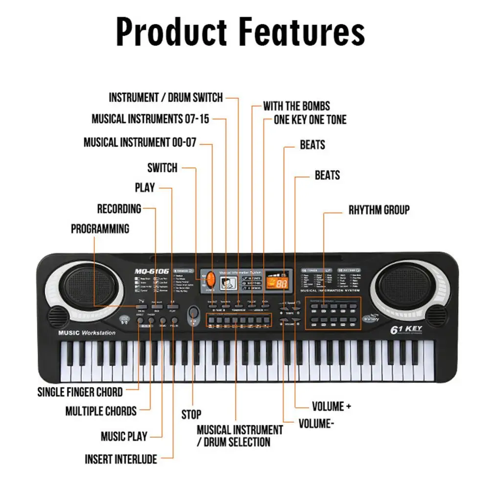 Elektronisch pianotoetsenbord  - Musical Instrument Harmonium recensie en prijs